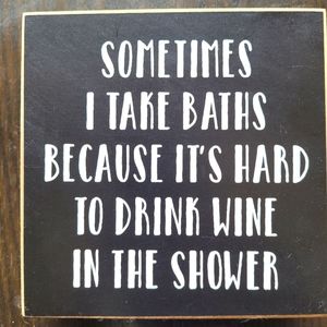 Wine lovers Wooden plaque, painted. So cute! Giftable condition.